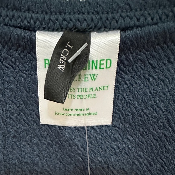 139 J.Crew | NWT Women’s Bikini Bottom Textured Dark Navy (size S) - Picture 3 of 12